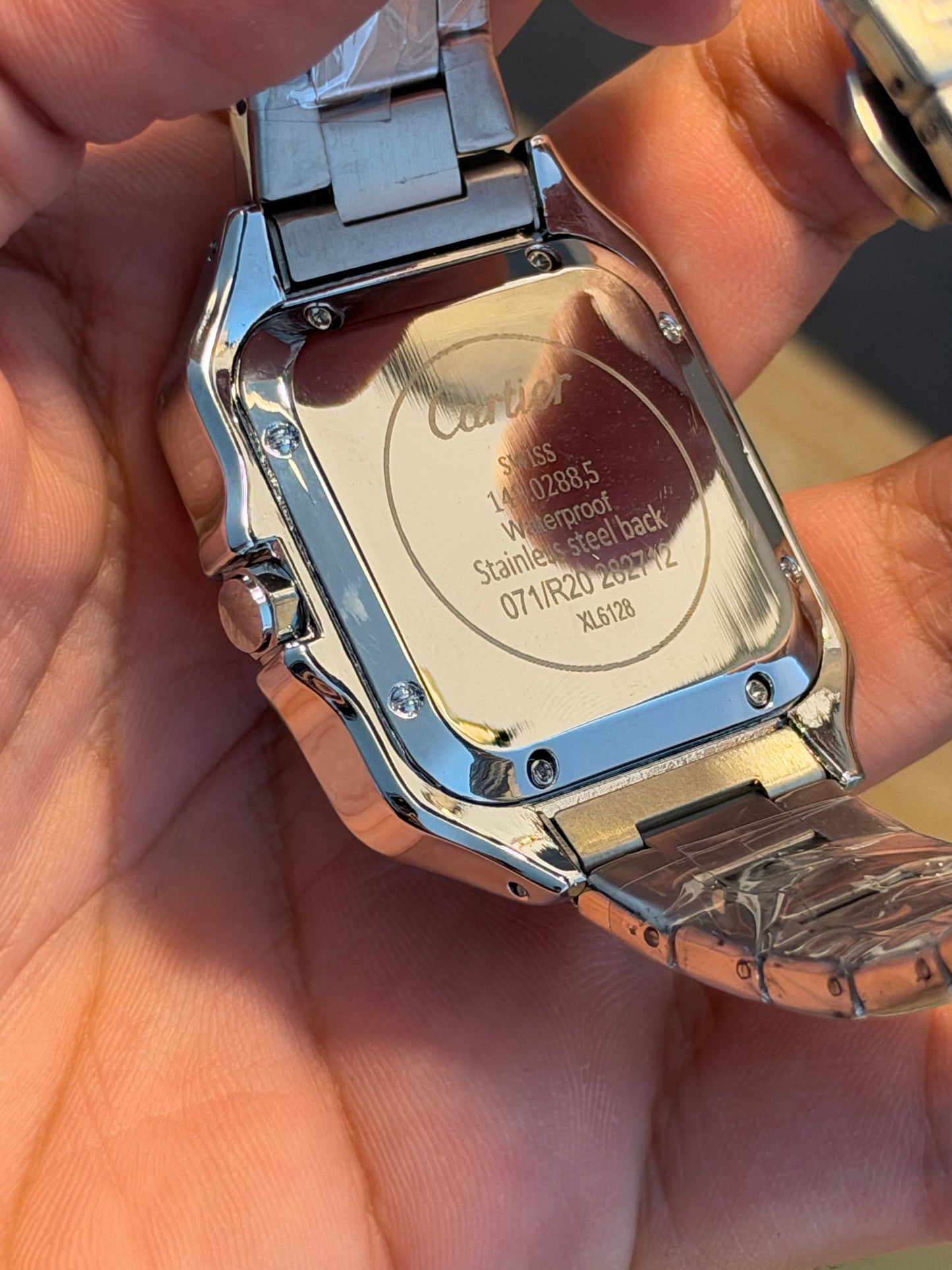 CARTIER SANTOS BISEL NEGRO ESFERA NEGRA