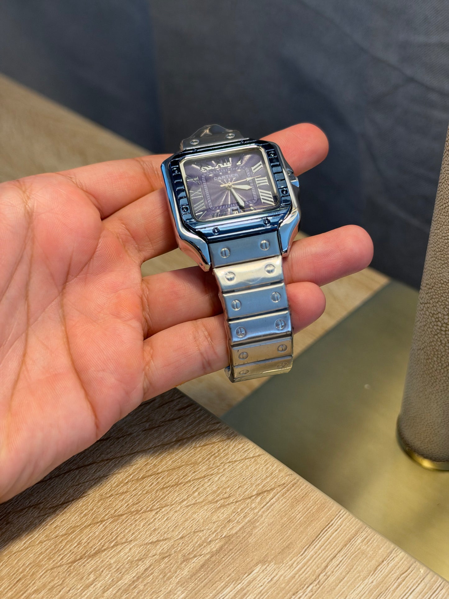 CARTIER SANTOS BISEL AZUL ESFERA AZUL