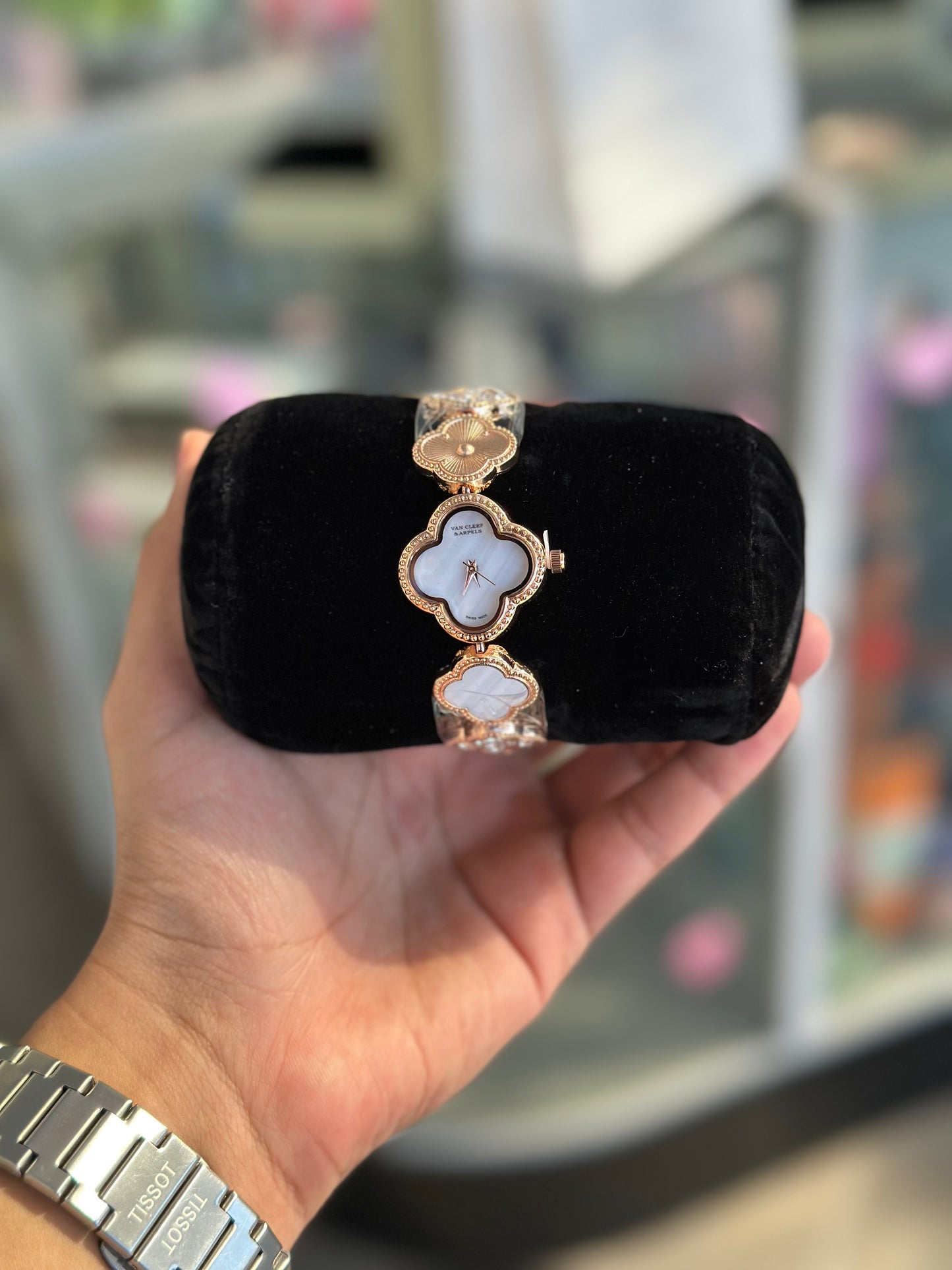 RELOJ VAN CLEEF BLANCO ROSE GOLD