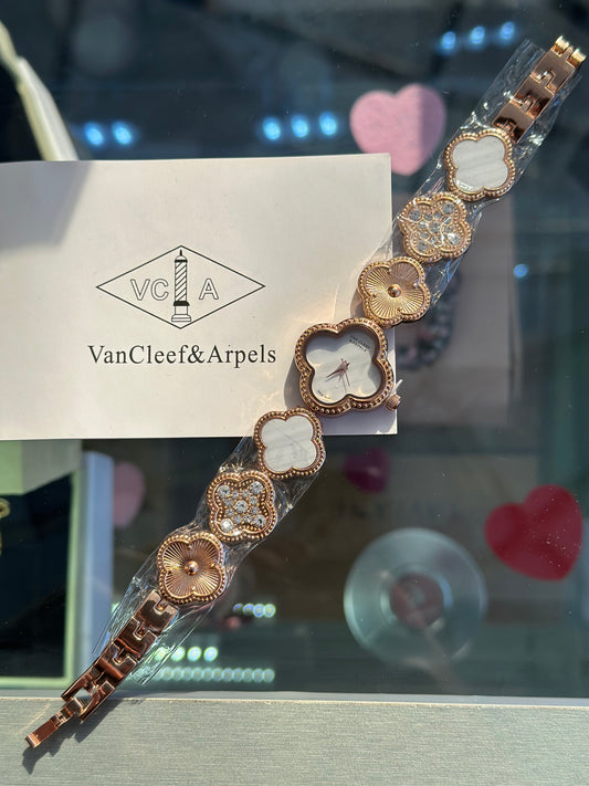 RELOJ VAN CLEEF BLANCO ROSE GOLD