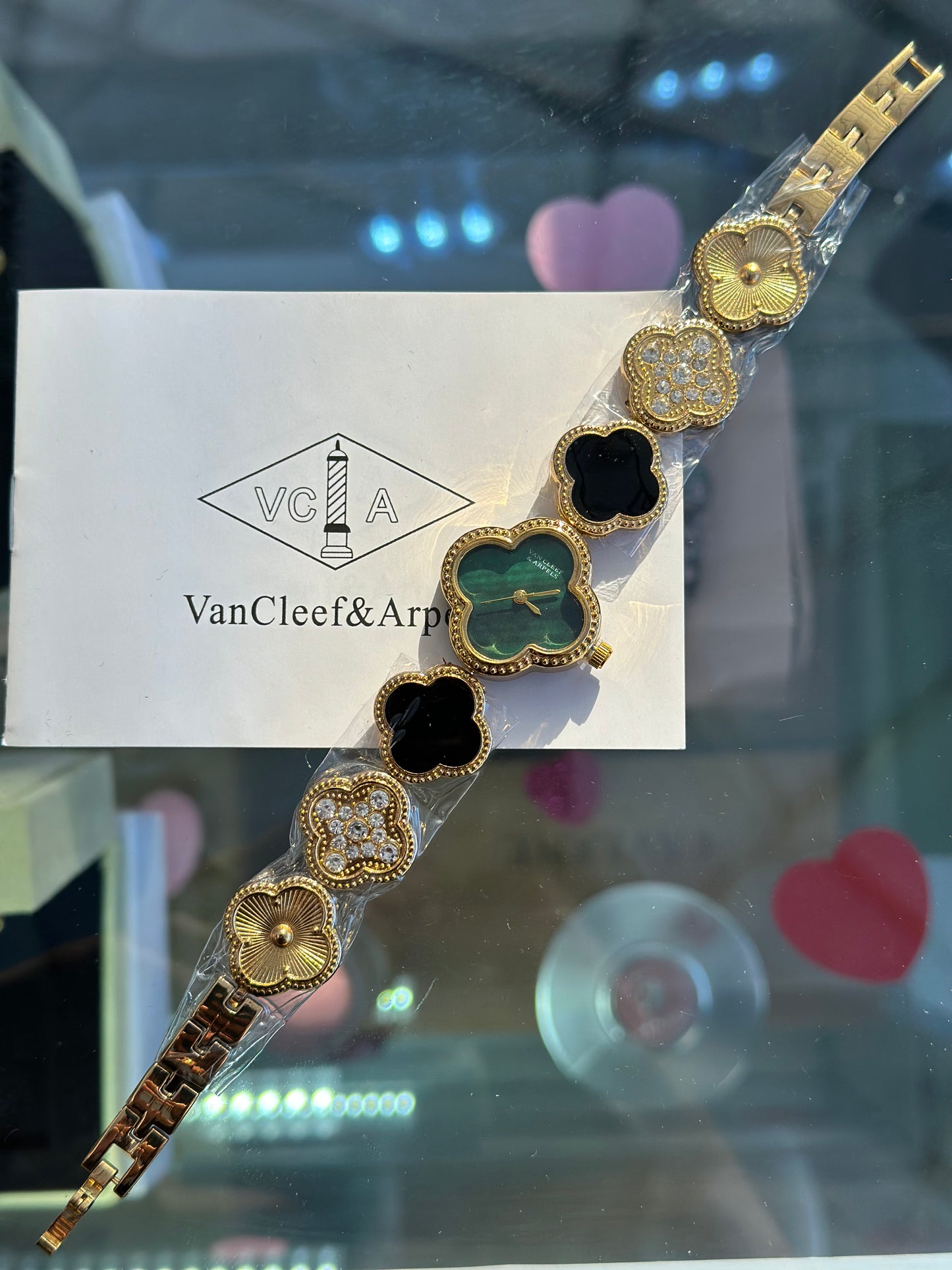 RELOJ VAN CLEEF VERDE CON NEGRO