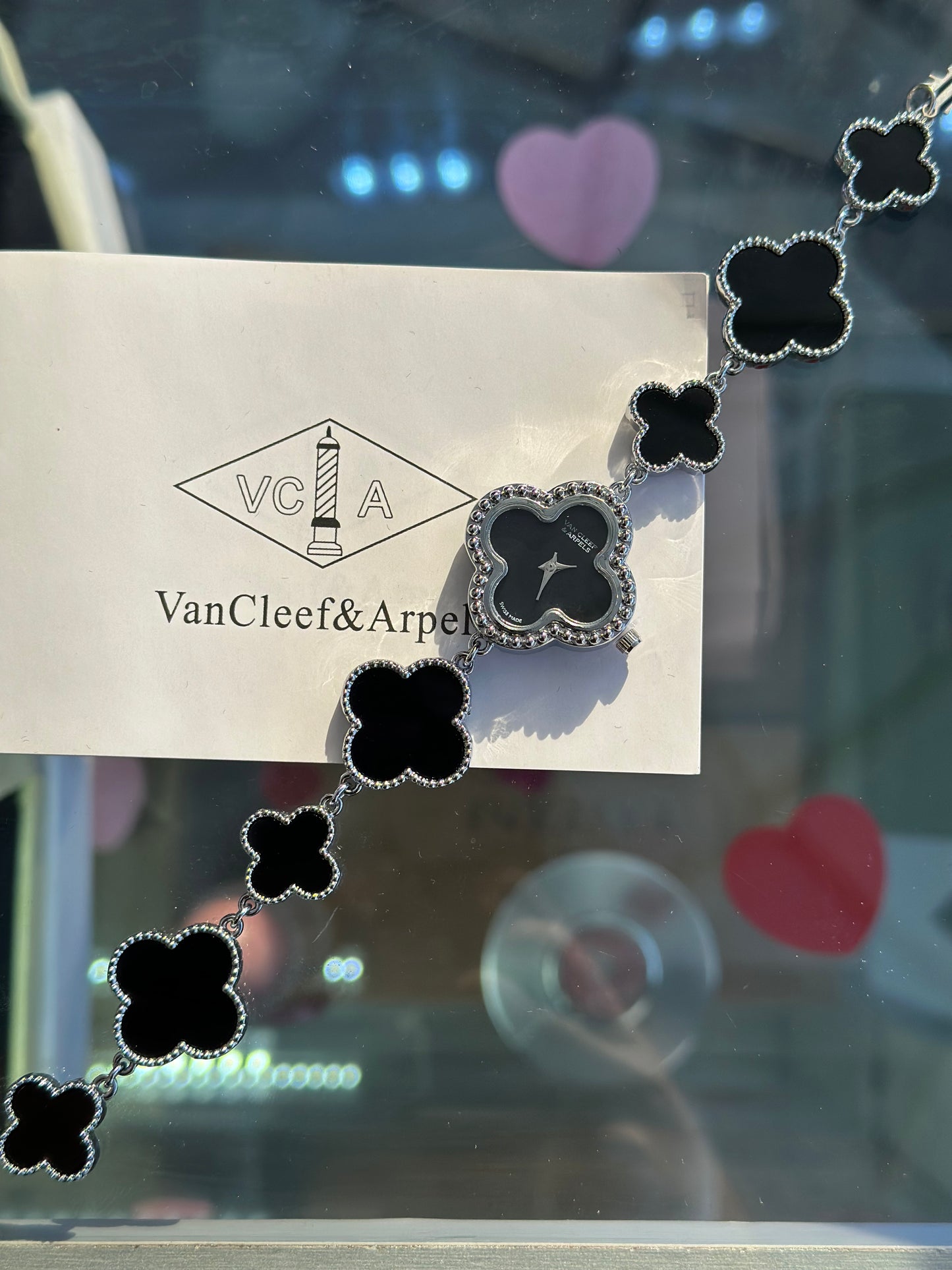 reloj van cleef negro