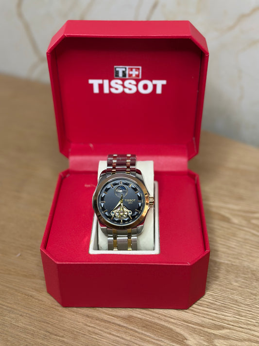 RELOJ TISSOT CLASIC AUTOMATICO FONDO NEGRO METALICO