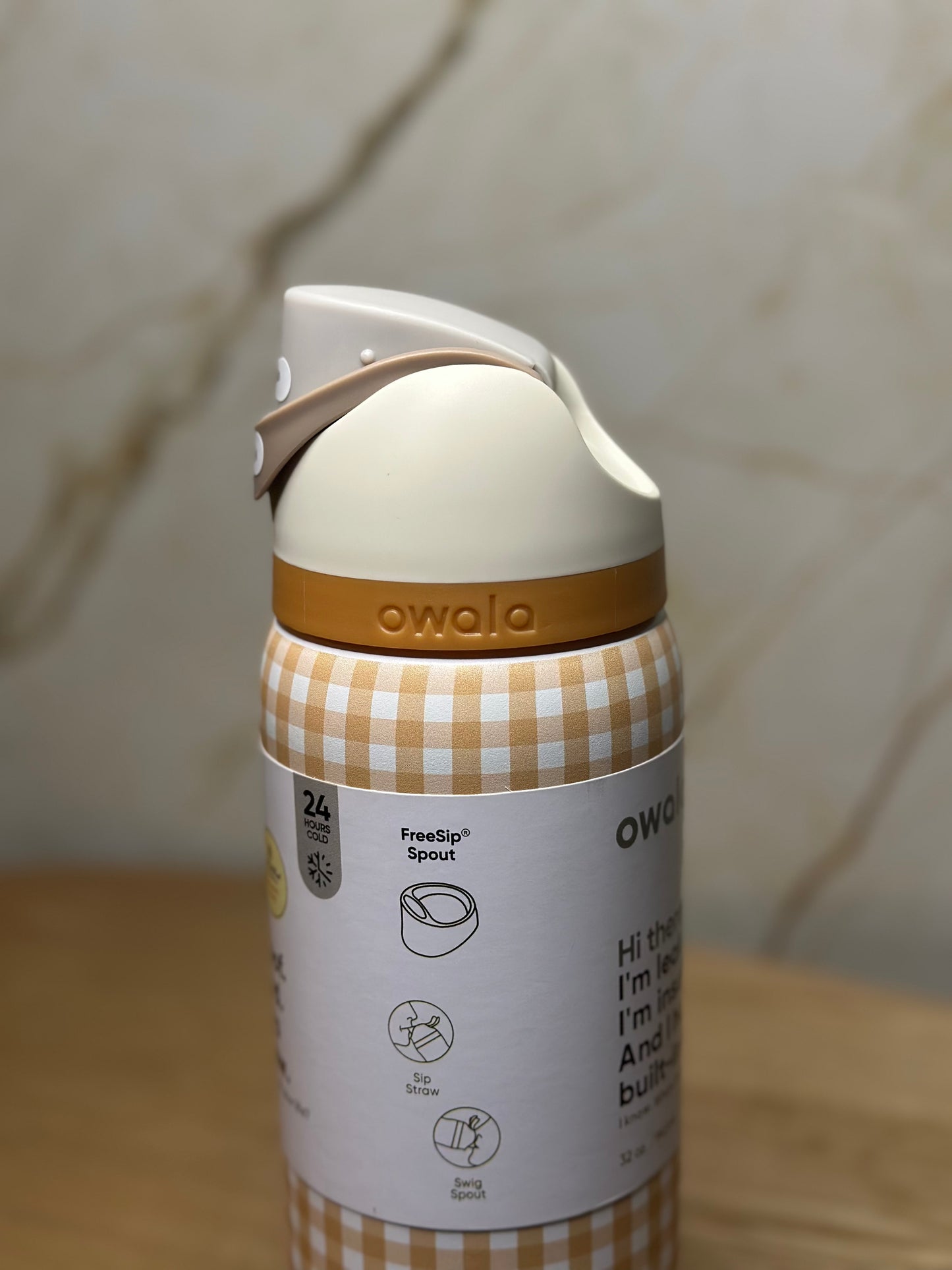 Owala Hearth & Hand Amarillo Cuadros 32 OZ Envío Gratis Edición Limitada