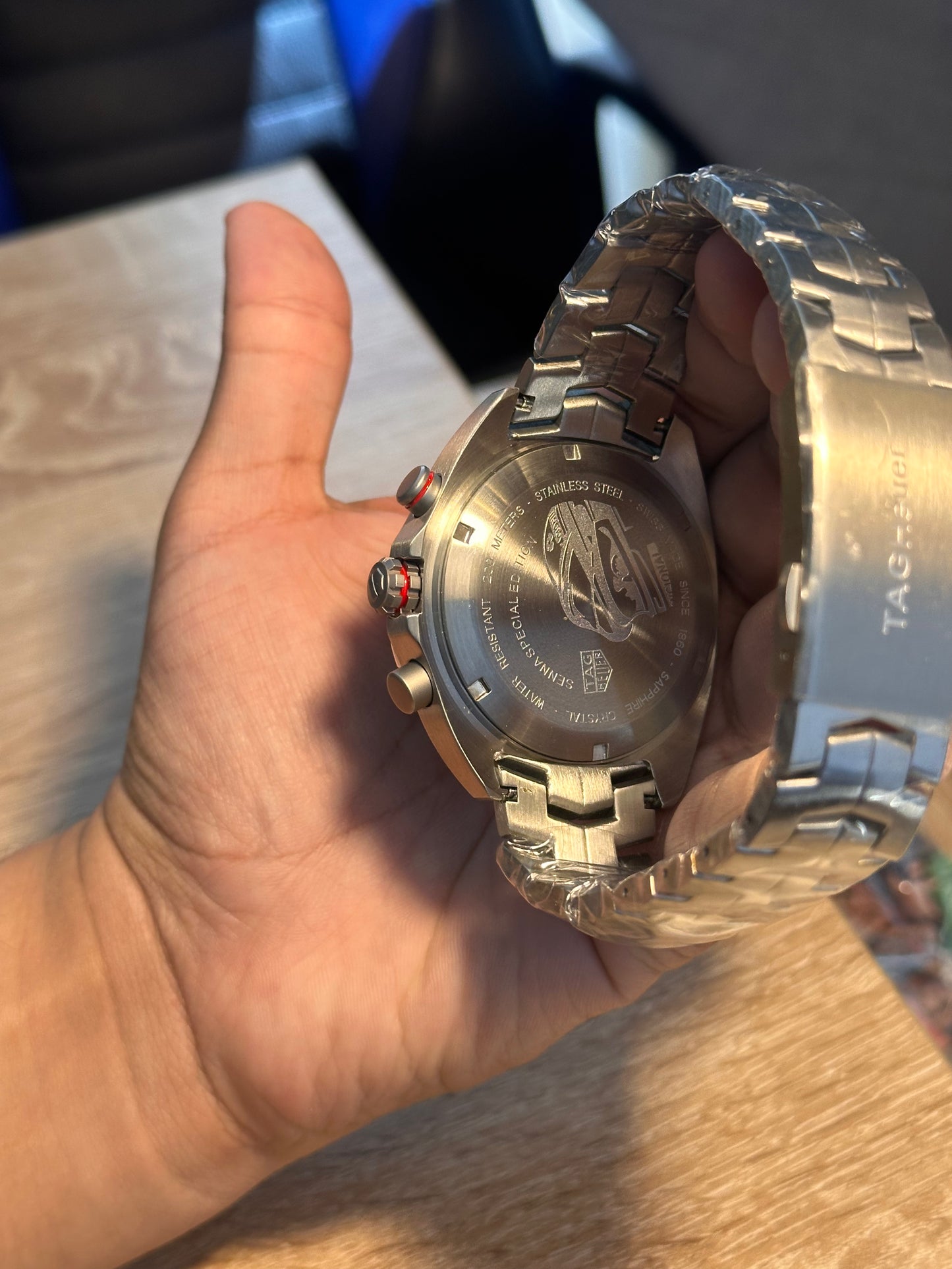 TAG HEUER FORMULA 1 X SENNA FONDO NEGRO PULSERA DE ACERO 44MM