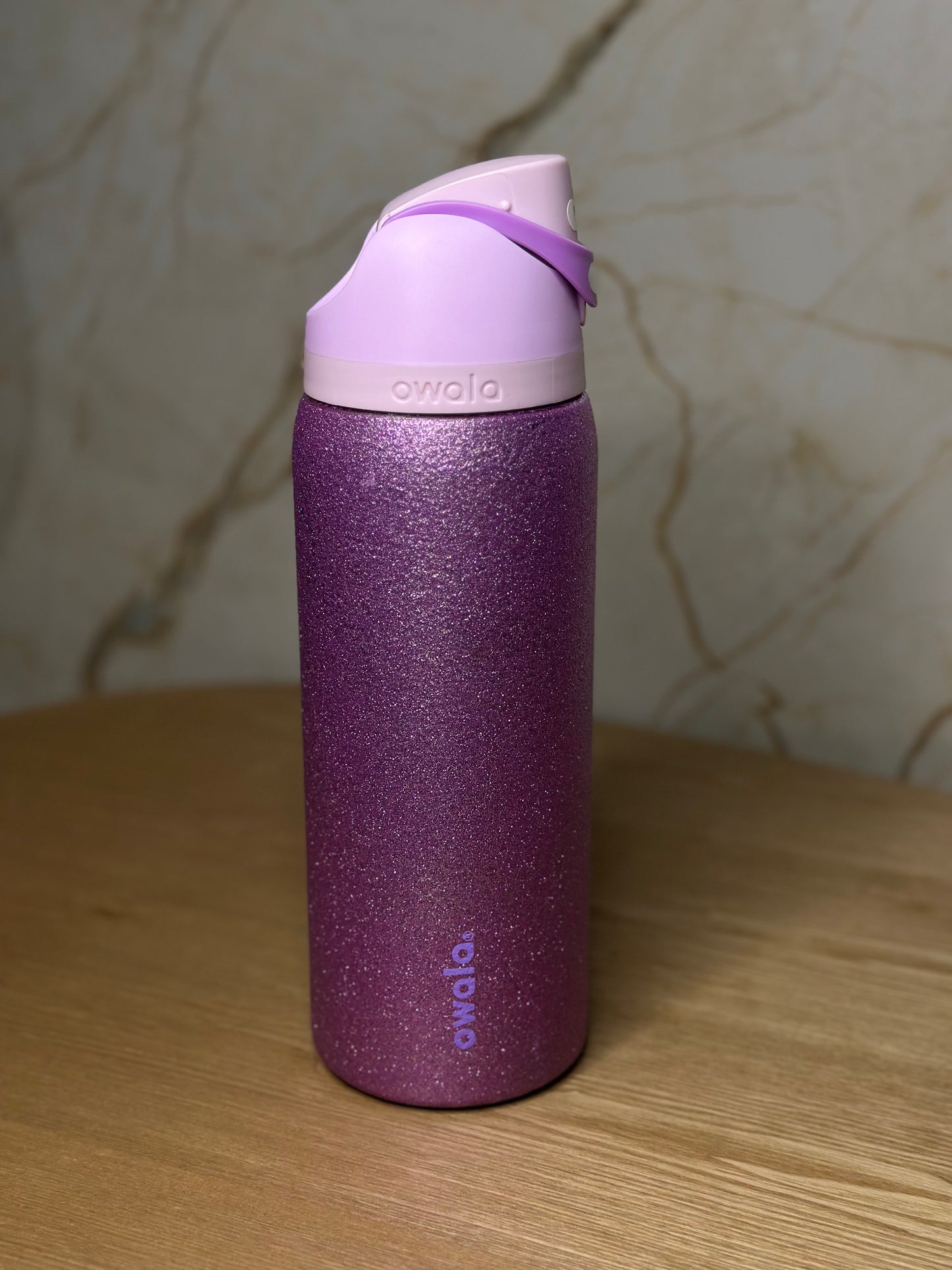 Owala 32oz FreeSip So Eggstra Limited Edition Shimmery Purple Water Bottle New