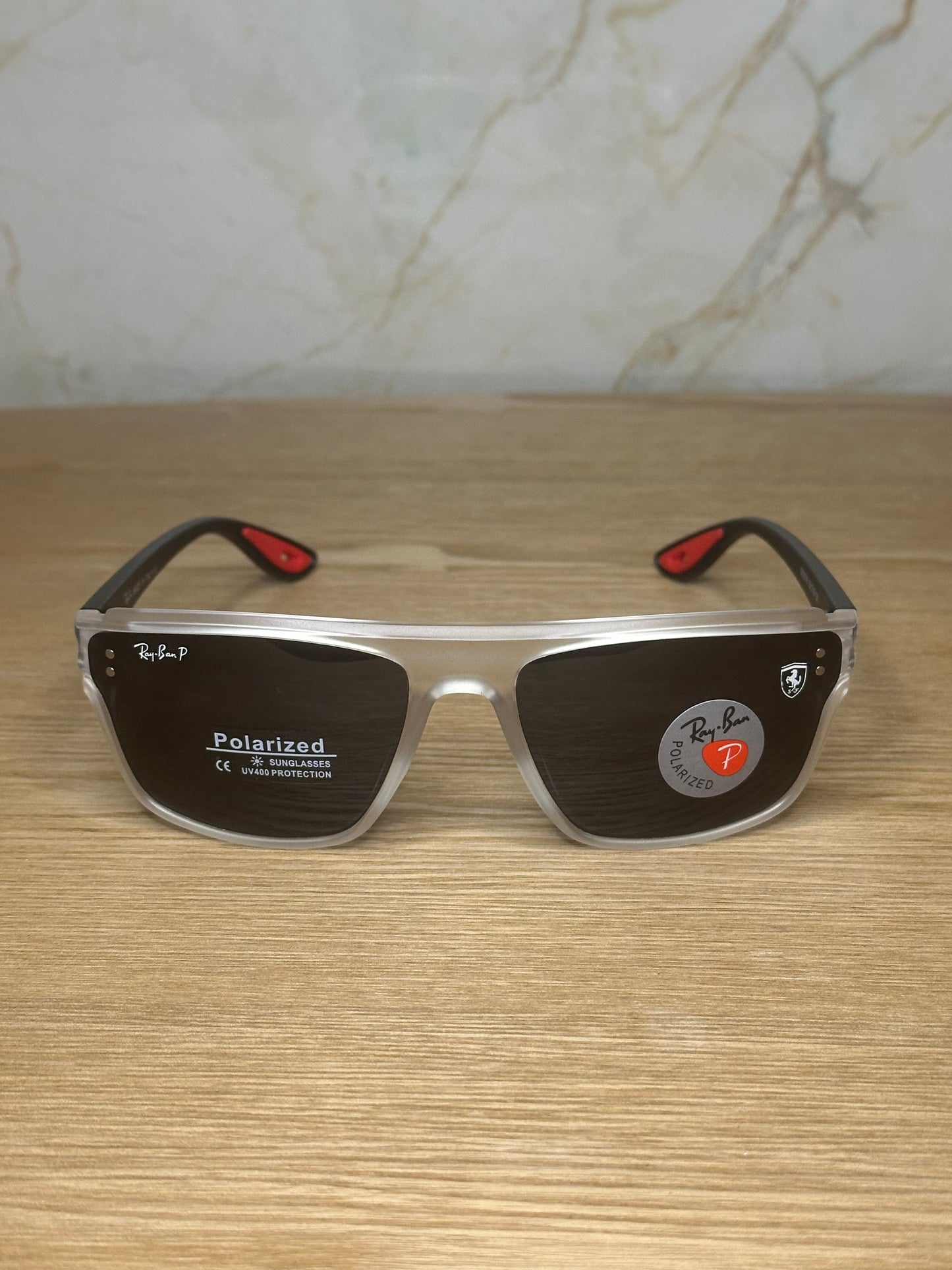 Gafas de sol ray-ban scuderia ferrari trans red polarizadas