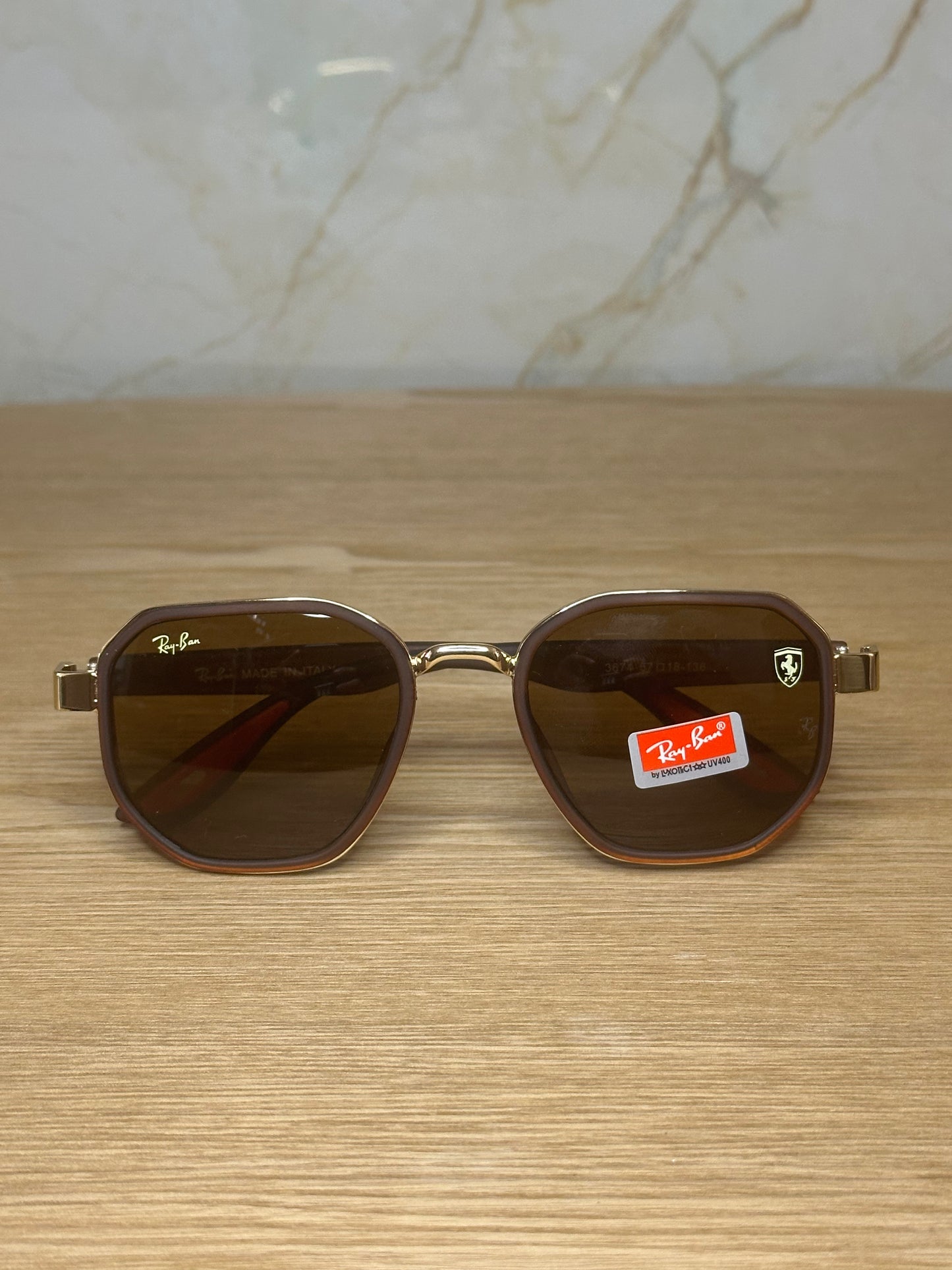 Gafas de sol ray-ban scuderia ferrari doradas polarizadas