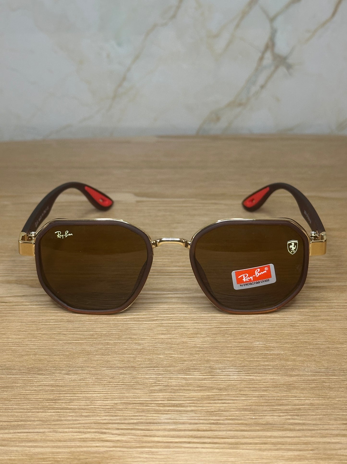 Gafas de sol ray-ban scuderia ferrari doradas polarizadas