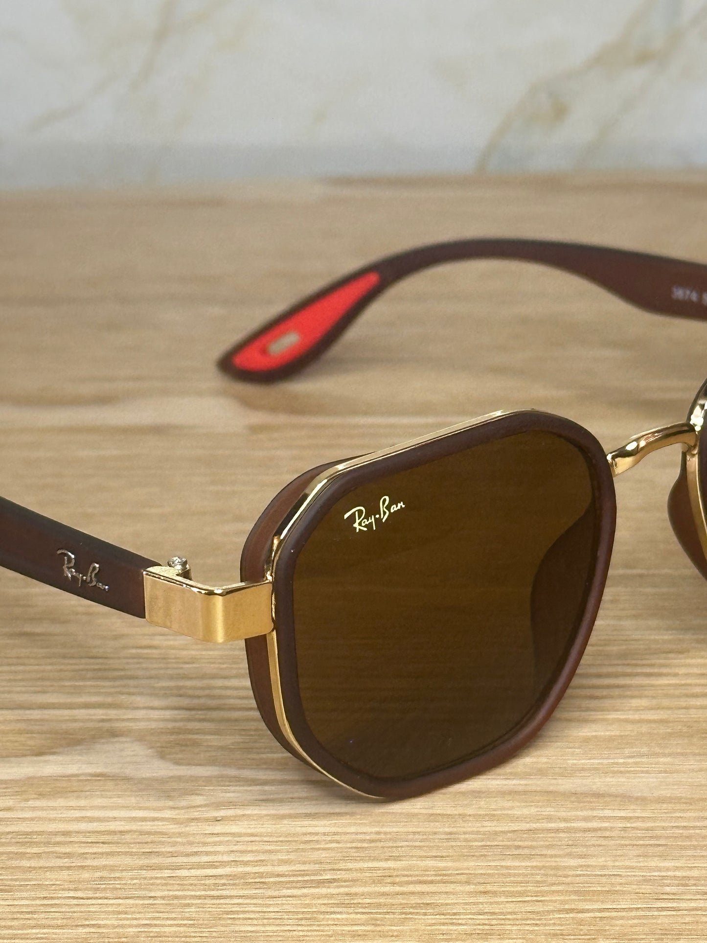Gafas de sol ray-ban scuderia ferrari doradas polarizadas