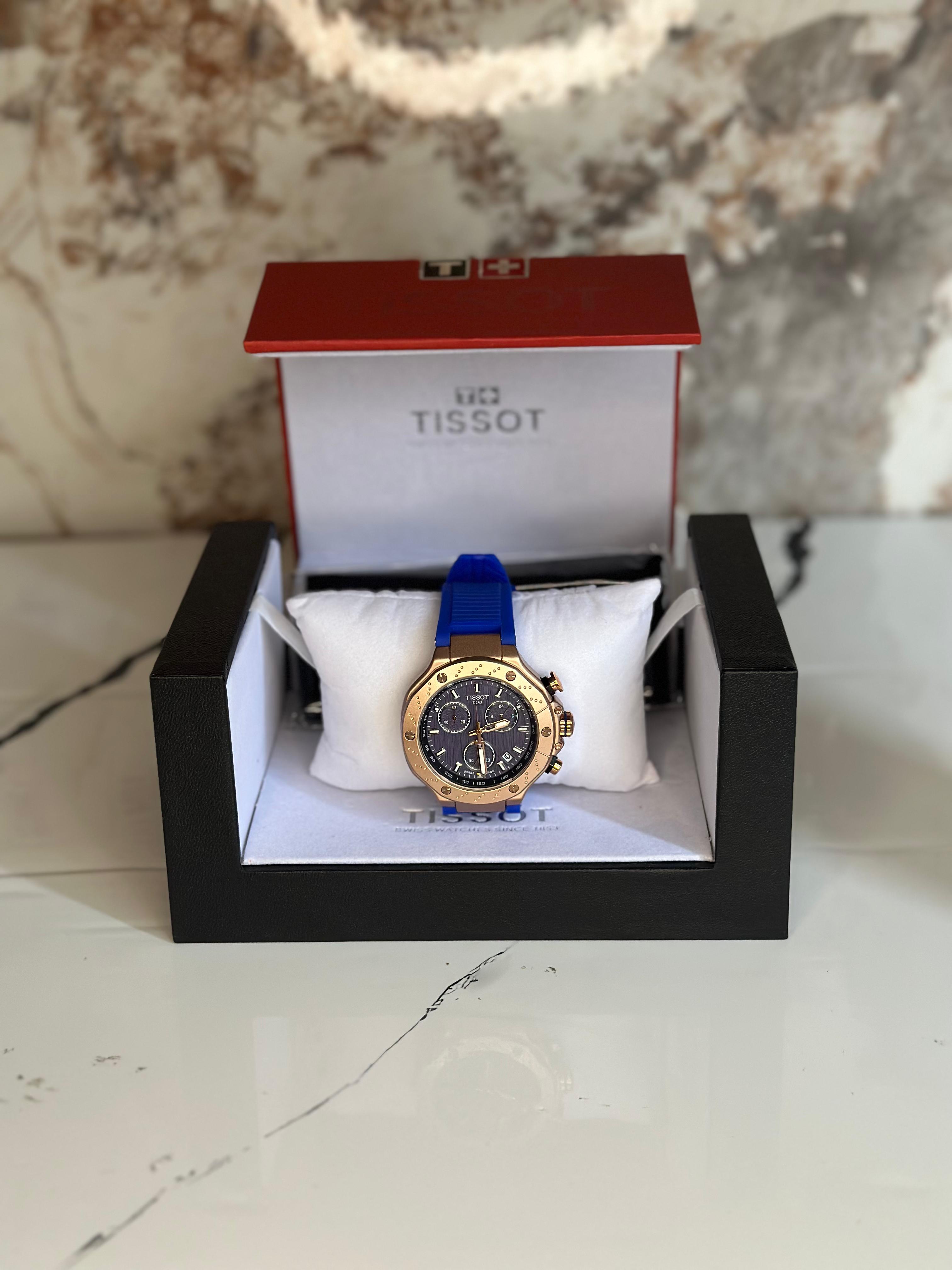 Reloj Tissot edición especial MOTO GP fondo azul pulsera de goma