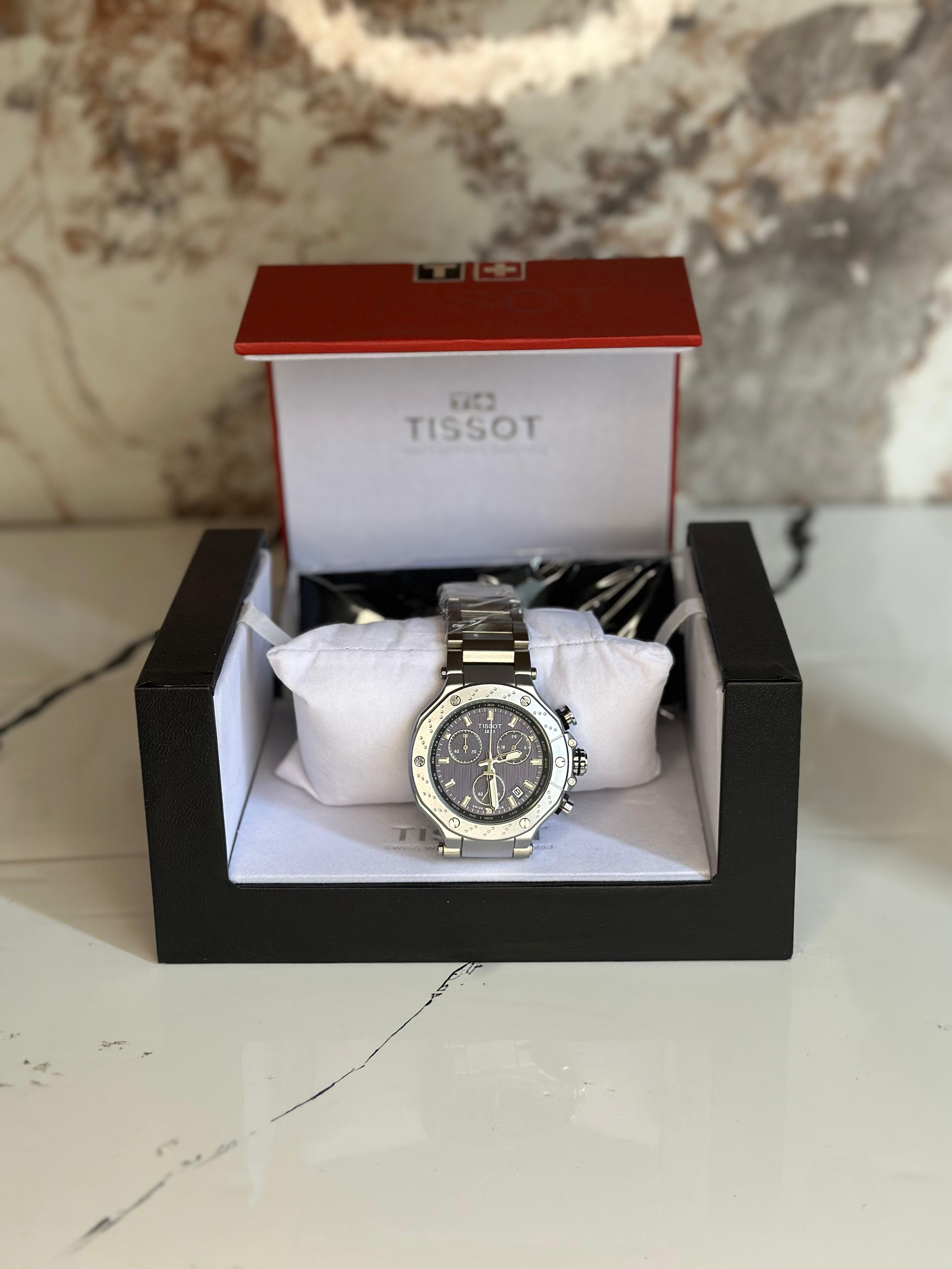 Reloj Tissot edición especial MOTO GP fondo azul pulsera metalica