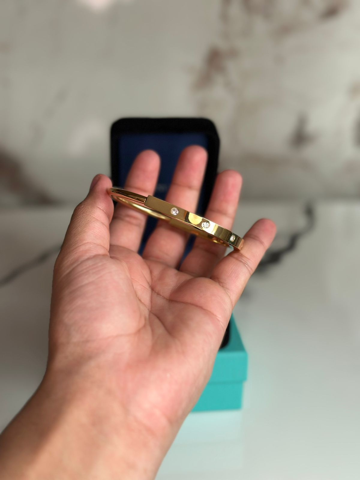 pulsera tiffany & co dorada