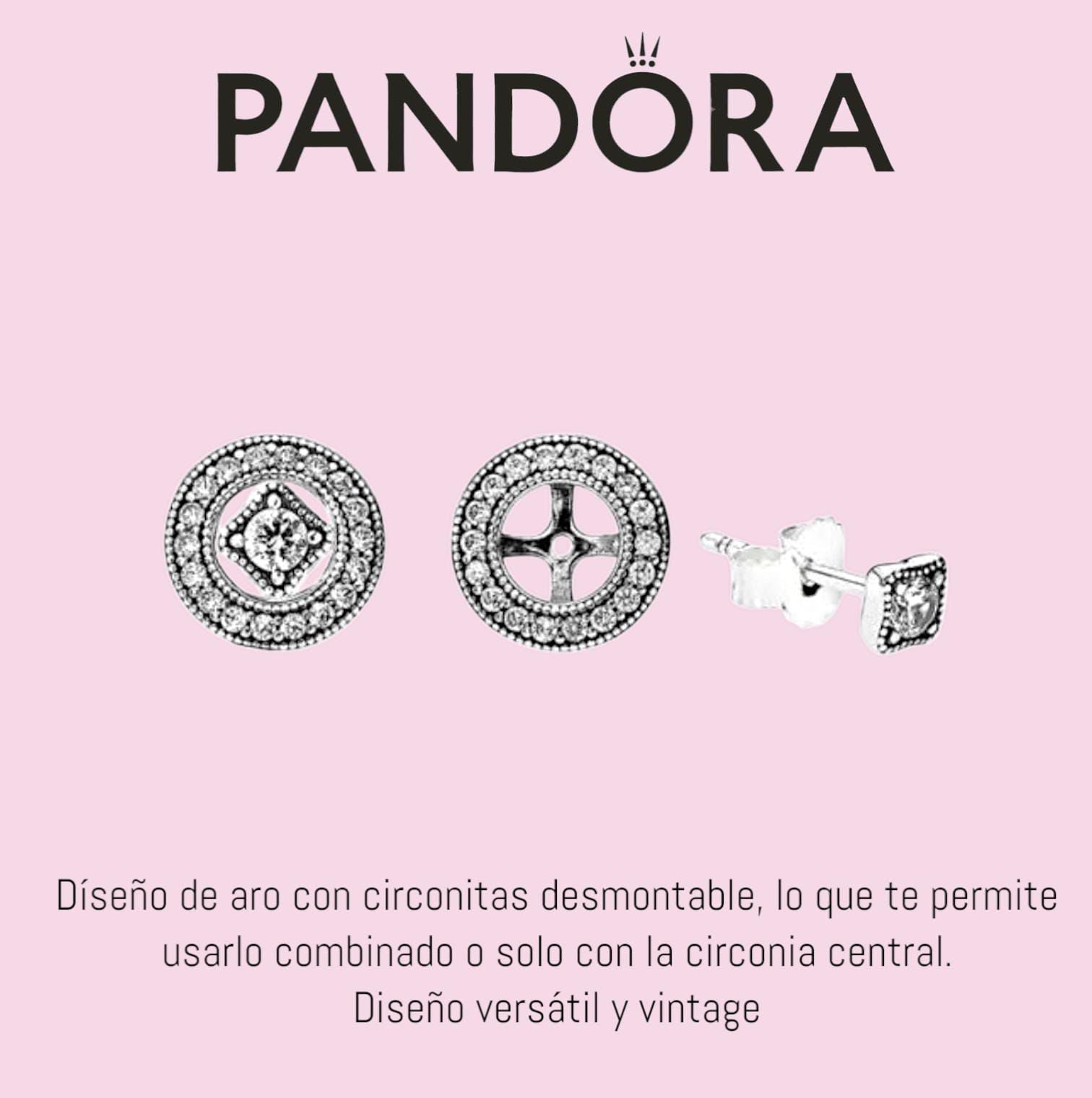 Aretes Pandora 2 en 1 desmontable