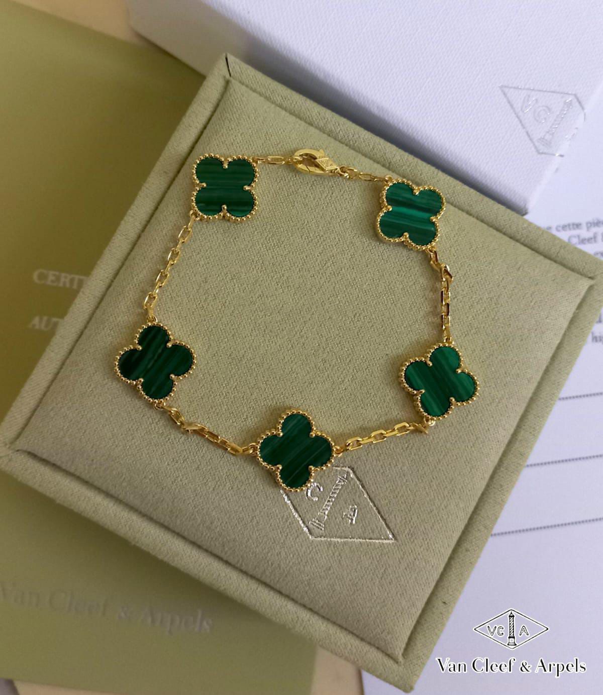 Pulsera van cleef verde (con caja y certificados)