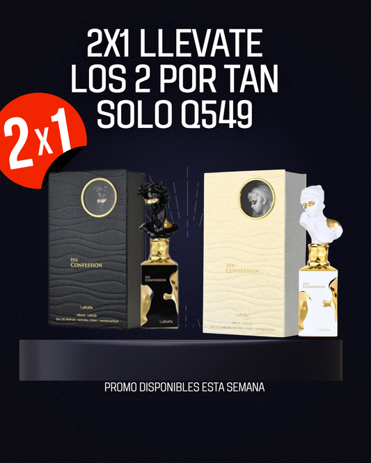 2X1 Lattafa His Confession for Men 100ML Y Lattafa Her Confession 100ML