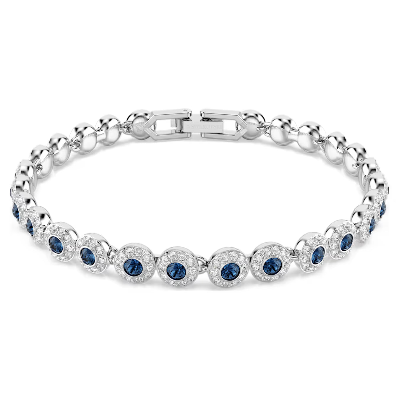 Pulsera Una Angelic Talla redonda, Azul, Baño de rodio