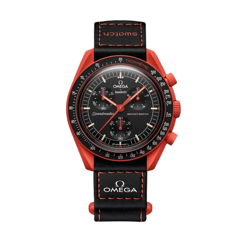 Swatch x Omega Bioceramic Moonswatch Mission On Earth - Lava