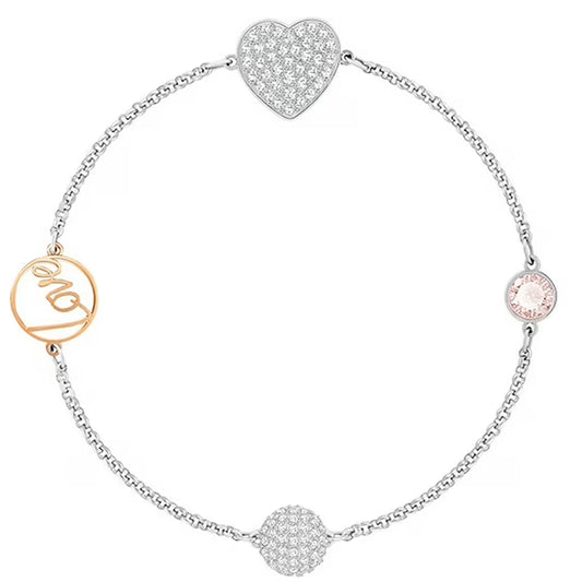 Swarovski 5373220 Pulsera de Cristal con Acabado de Metal Mixto