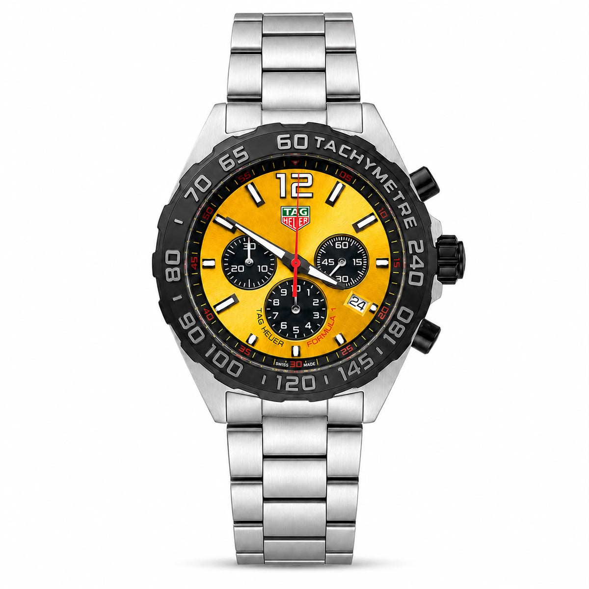 Reloj Tag Heuer Fórmula 1 Cronógrafo Cuarzo Amarillo 43 mm