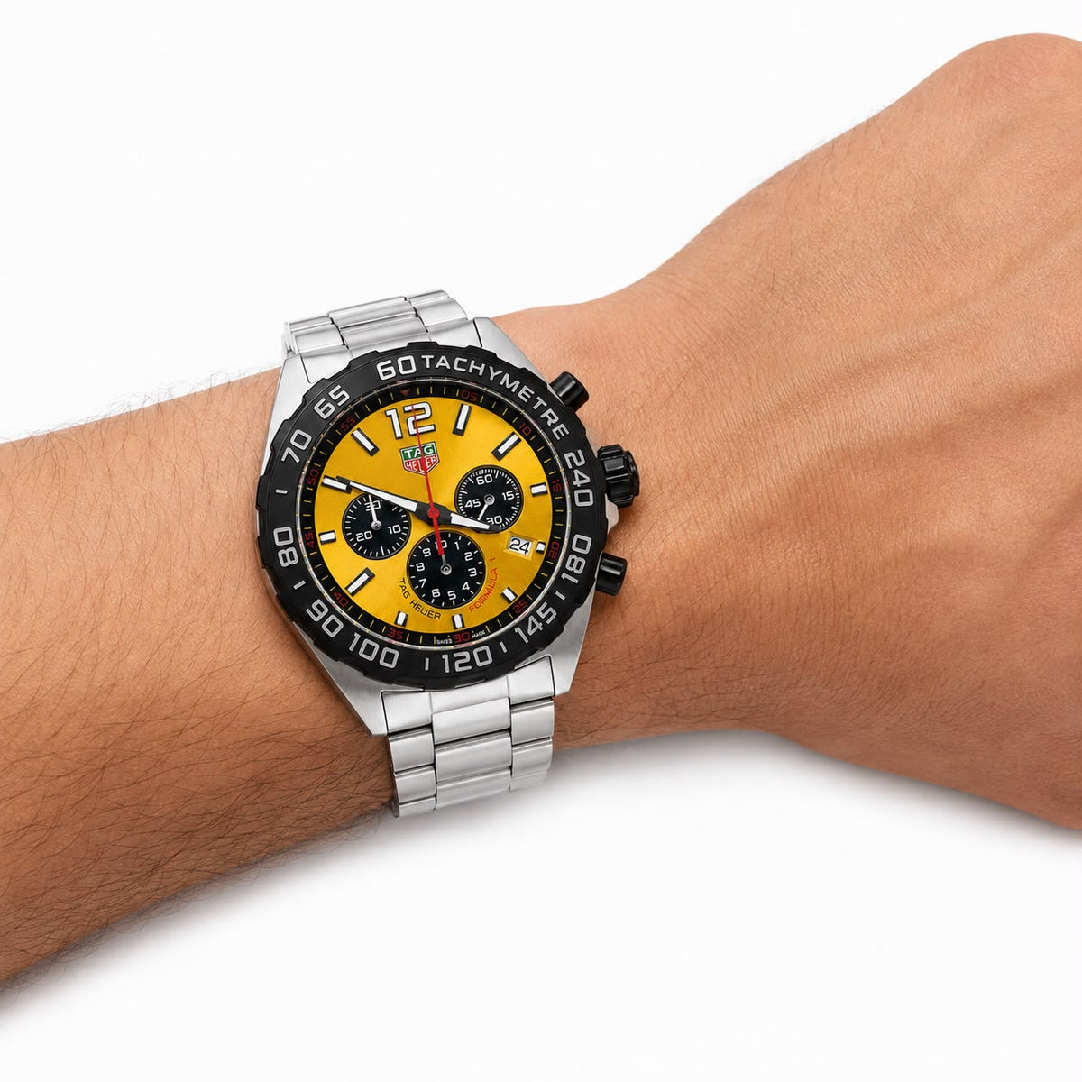 Reloj Tag Heuer Fórmula 1 Cronógrafo Cuarzo Amarillo 43 mm