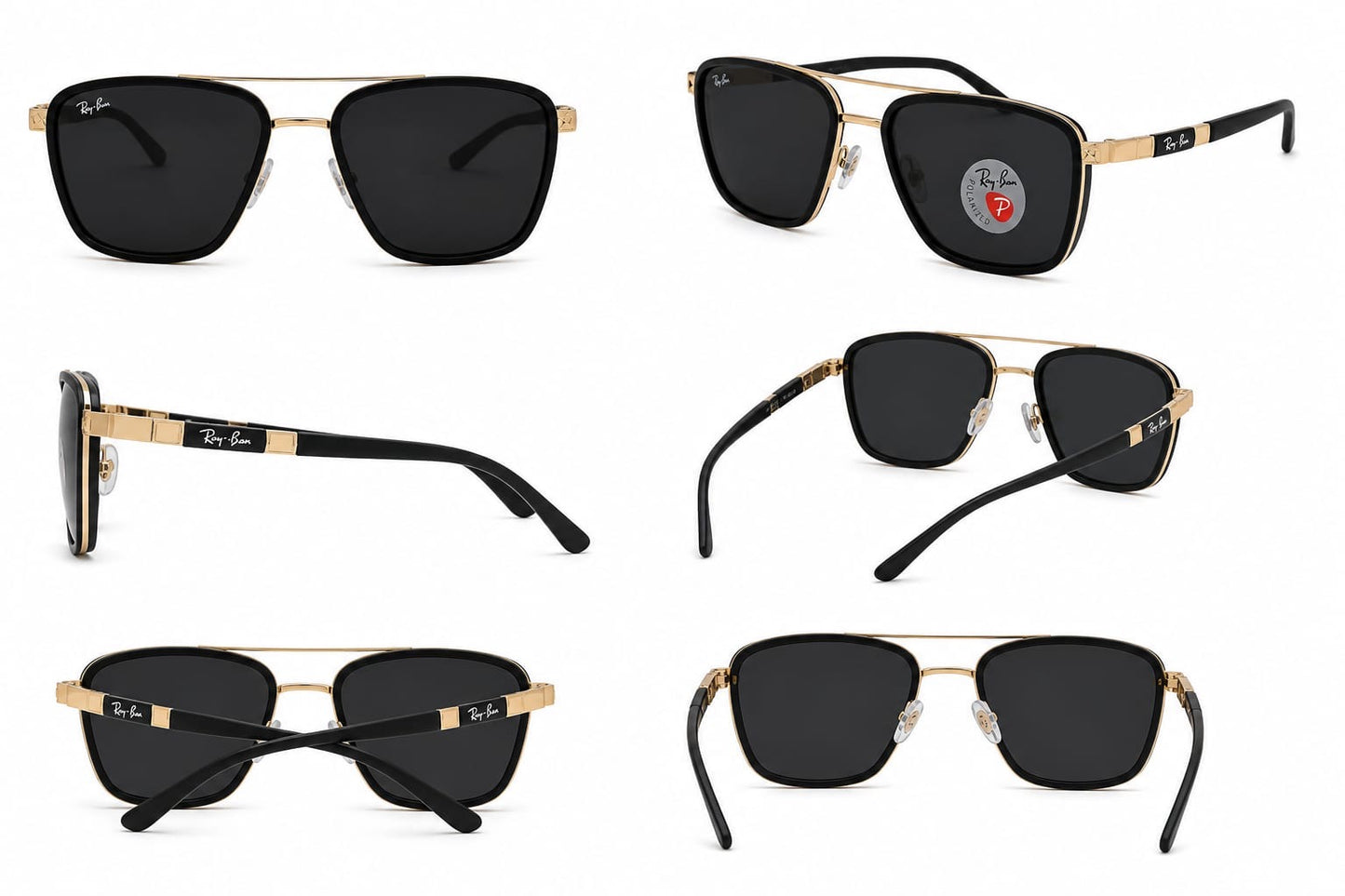 ray-ban sunglasses dorados con negro