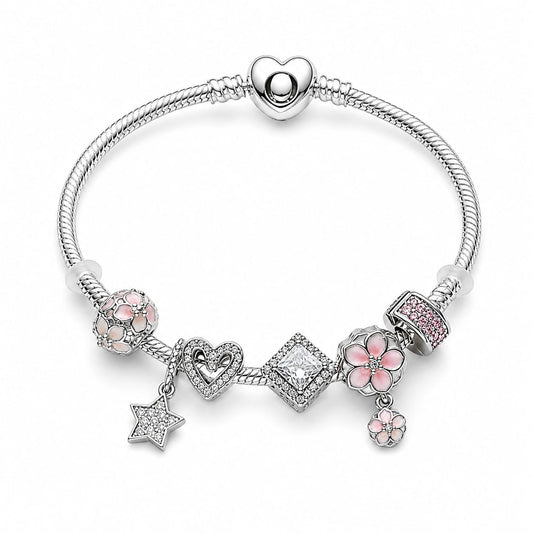 BRAZALETE PANDORA ALE 925 CON CHARMS, CAJA Y BOLSA