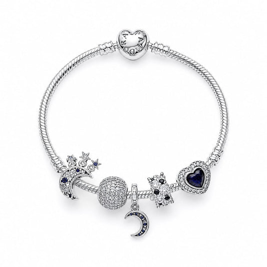 BRAZALETE PANDORA ALE 925 CON CHARMS, CAJA Y BOLSA