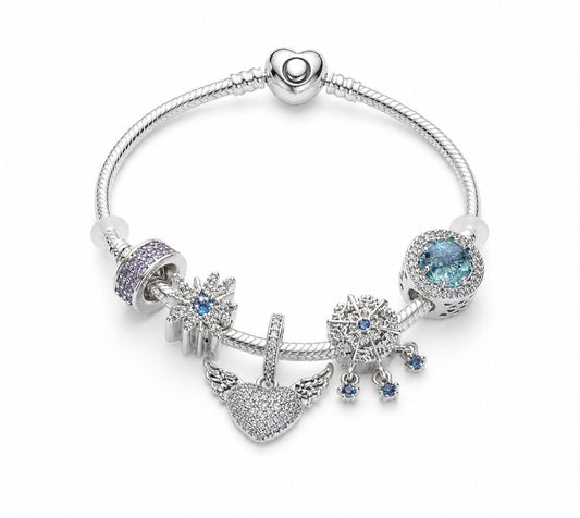 BRAZALETE PANDORA ALE 925 CON CHARMS, CAJA Y BOLSA