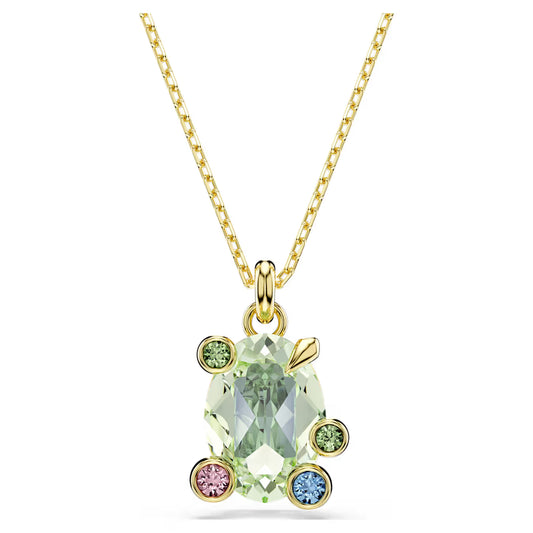 Colgante SWAROVSKI Gema Cortes mixtos, Multicolor, Baño en tono dorado