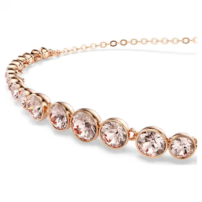 Pulsera Imber Emily Cortes redondos mixtos, rosa, baño en tono oro rosa