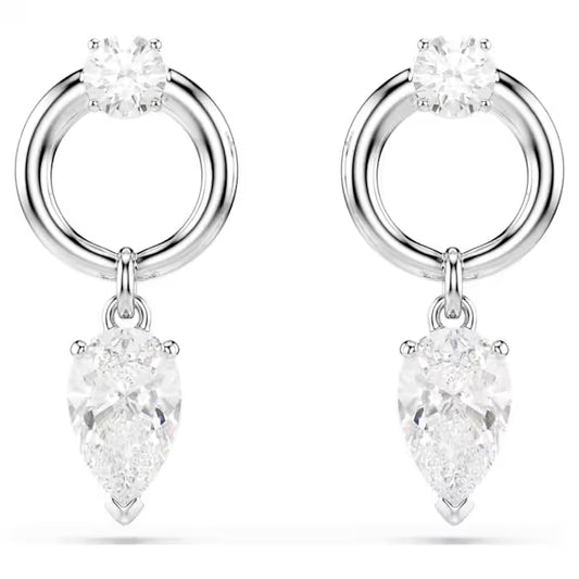 Pendientes Mesmera SWAROVSKI Tallas mixtas, Blancos, Baño de rodio