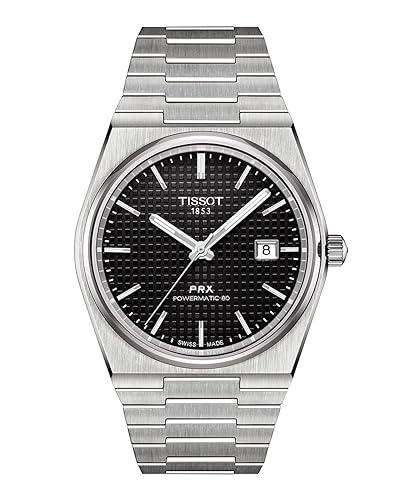 Tissot PRX Powermatic 80, reloj automático suizo para hombre, caja de acero inoxidable, esfera negra (SIN CAJA)