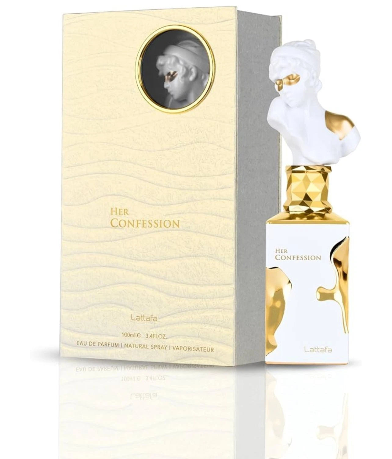 Lattafa Her Confession - Vanilla, Floral, Amber, Musk - Eau de Parfum Long-Lasting Fragrance for Women, 3.40 Ounce / 100 ml