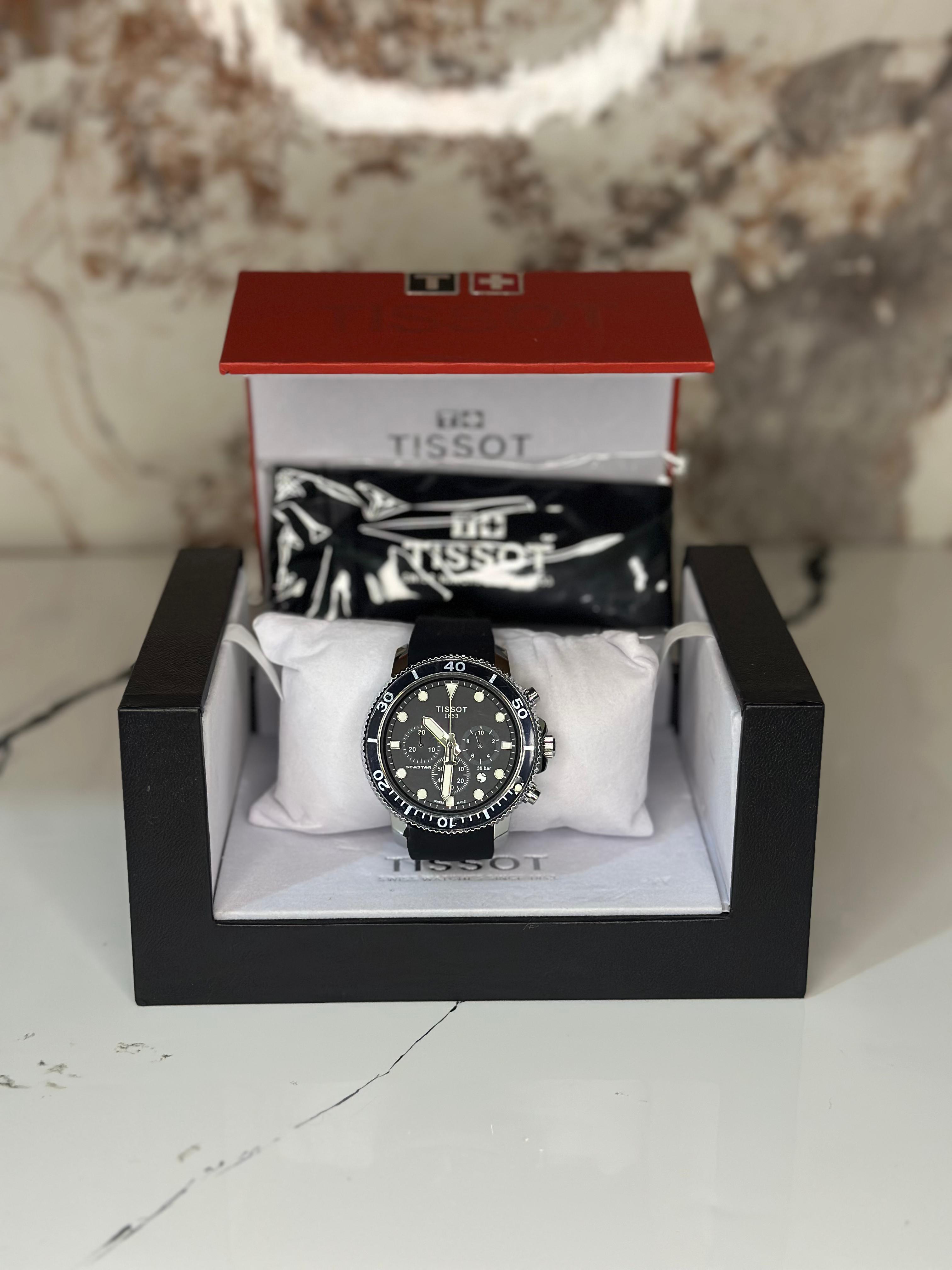 Reloj Tissot seastar oscuro correa de goma