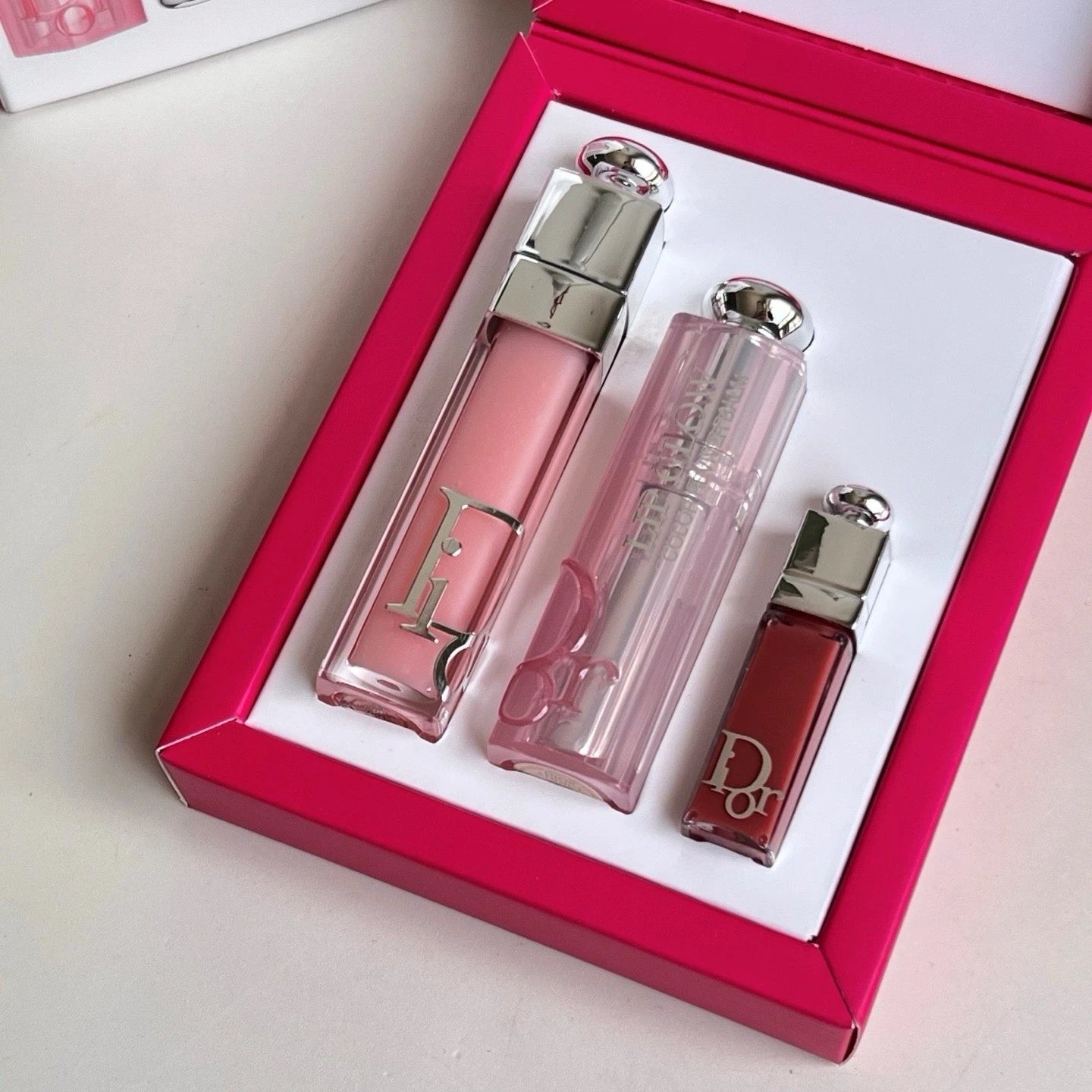 JUEGO DIOR EDICION ESPECIAL Dior Addict Lip Essentials Juego de 3 piezas Brillo Labial Regalo para Mujer Nuevo en Caja